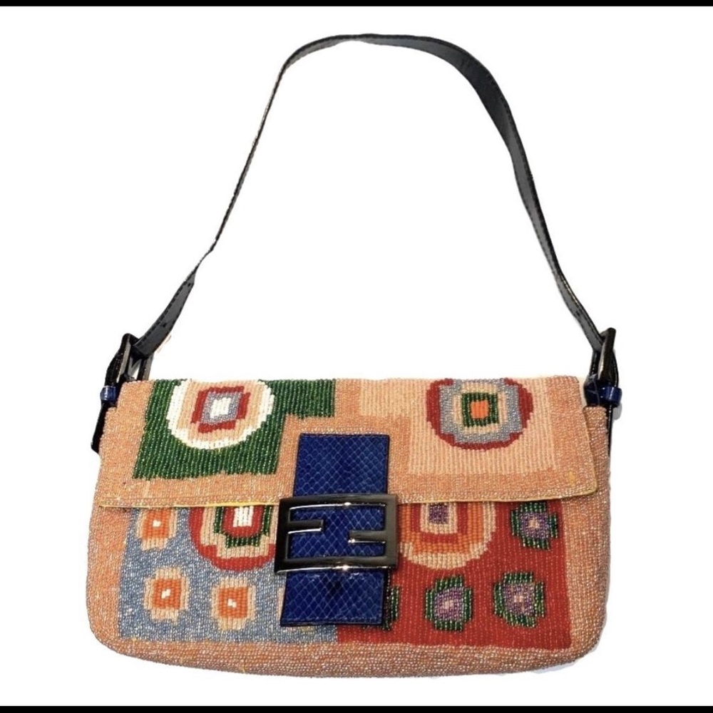 Vintage beaded fendi baguette